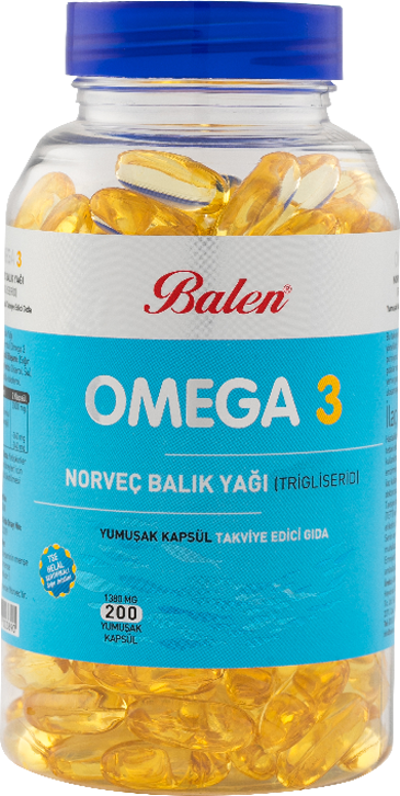 Omega 3 Norveç Balık Yağı Yumuşak Kapsül Takviye Edici Gıda