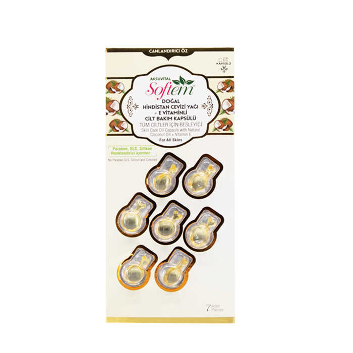Hindistan Cevizi Yağı + E Vitaninli Cilt Bakım Kapsülü