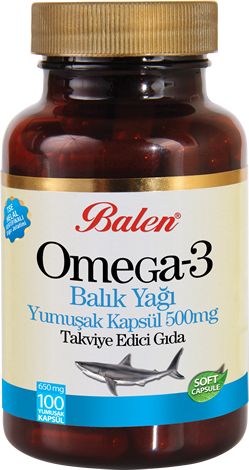 Omega 3 Balık Yağı 100 Yumuşak Kapsül 500 mg