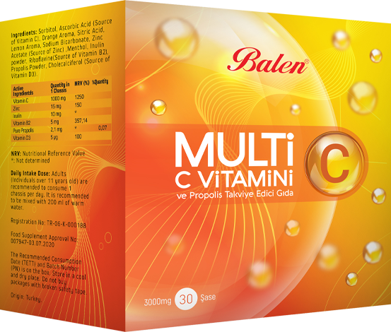 Multi-C C Vitamini ve Propolis Takviye Edici Gıda-C